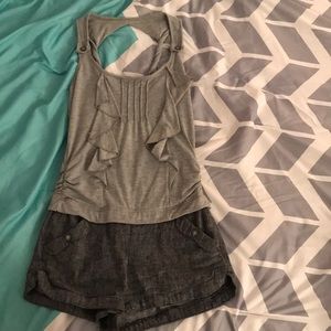 Pants - Gray romper Pants - Gray romper